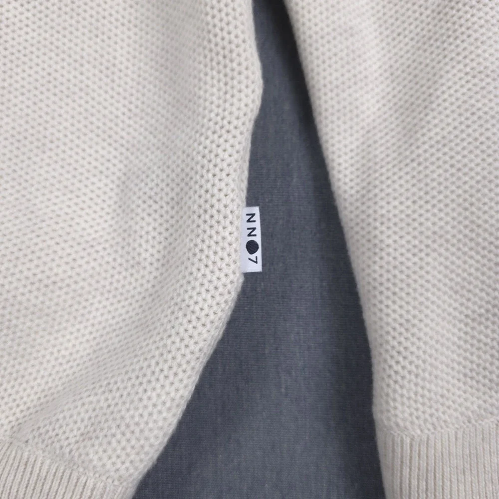 NN07 Hubert‎ Sweater Mens Medium Beige Honeycomb Weave Pullover No Nationality